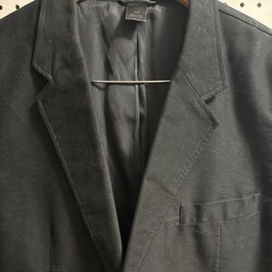 Claiborne Men’s modern cotton twill black sport coat